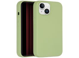 Foto van Accezz liquid silicone backcover met magsafe iphone 15 telefoonhoesje groen 