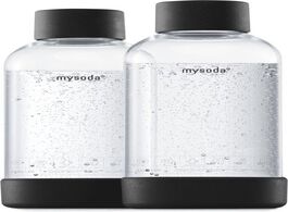 Foto van Mysoda waterfles 2 pack 1 liter 2pb10 b waterkan zwart 