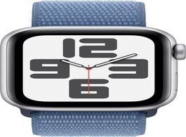 Foto van Apple watch se 2022 40mm zilver aluminium sport loop smartwatch blauw