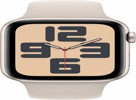 Foto van Apple watch se 2022 44mm starlight aluminium sportband s m smartwatch