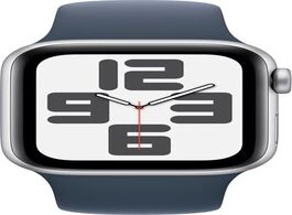 Foto van Apple watch se 2022 4g 40mm zilver aluminium sportband s m smartwatch blauw