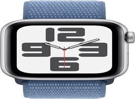 Foto van Apple watch se 2022 4g 40mm zilver aluminium sport loop smartwatch blauw
