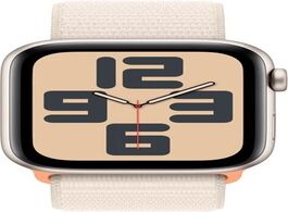 Foto van Apple watch se 2022 4g 44mm starlight aluminium sport loop smartwatch