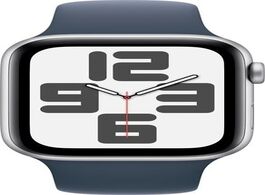 Foto van Apple watch se 2022 4g 44mm zilver aluminium sportband s m smartwatch blauw
