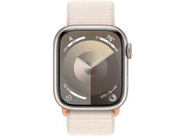 Foto van Apple watch series 9 41mm starlight aluminium sport loop smartwatch 