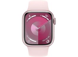 Foto van Apple watch series 9 41mm roze aluminium sportband s m smartwatch 
