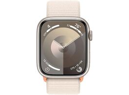 Foto van Apple watch series 9 45mm starlight aluminium sport loop smartwatch 