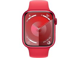 Foto van Apple watch series 9 45mm product red aluminium sportband s m smartwatch rood