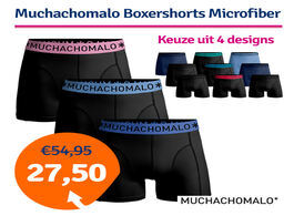 Muchachomalo boxershorts microfiber 3 pack black m 