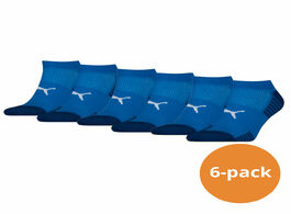 Foto van Puma sport cushioned sneakersokken light 6 pack blauw 35 38 