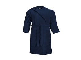 Foto van The one badjas met capuchon 420 gram donker blauw s m 