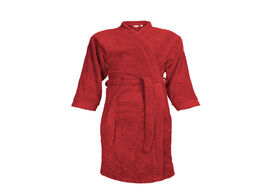 Foto van The one badjas zonder capuchon 340 gram rood l xl 
