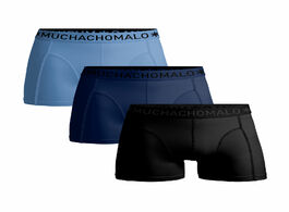 Foto van Muchachomalo boxershorts microfiber 3 pack black blue 