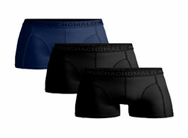 Foto van Muchachomalo boxershorts microfiber 3 pack black blue 