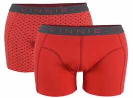 Foto van Vinnie g flamingo boxershorts 2 pack rood print l 