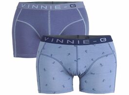 Vinnie g boxershorts ski blue print 2 pack
