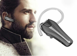 Foto van Fedec draadloze bluetooth headset met microfoon q5s sterke accu opneemknop zwart