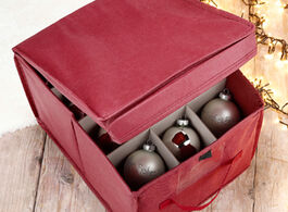 Foto van Hi kerstballen opbergdoos opbergbox voor 24 rood