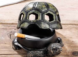 Foto van Hi asbak met deksel schildpad 14 x 11 8 cm