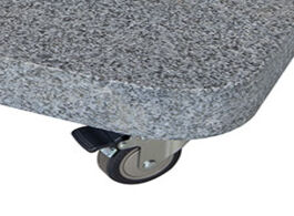 Foto van Wielenset voor parasolvoet siesta graniet 125kg 4 seasons