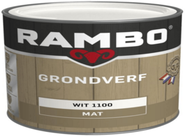 Foto van Rambo grondverf hout buiten dekkend 1100 wit 0.75 ltr 