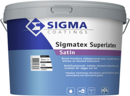 Foto van Sigma sigmatex superlatex satin wit 5 ltr 