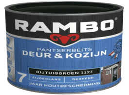 Foto van Rambo pantserbeits deur en kozijn zijdeglans dekkend 1127 rijtuiggroen 0.75 ltr 