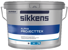 Foto van Sikkens alpha projecttex wit 2.5 ltr 